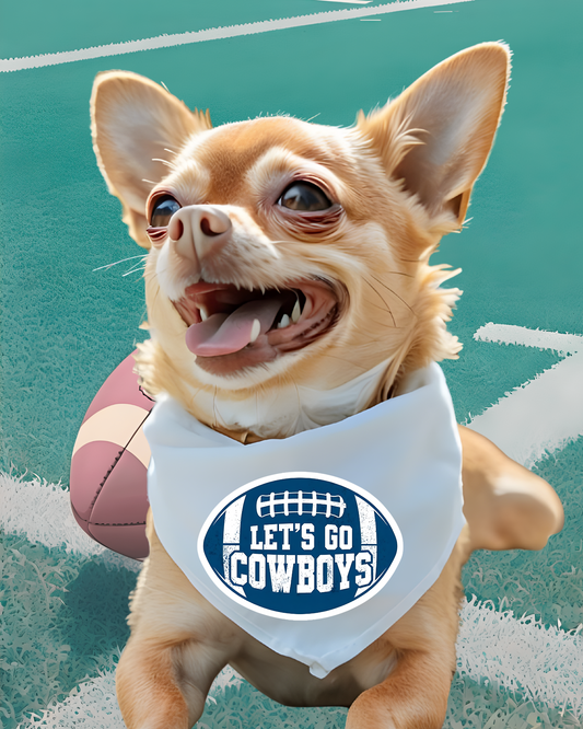 Dallas Cowboys Pet Bandana, Dog Bandana for Game Day, NFL Team Accessories, Football Pet Gear, Dog Apparel, Holiday Gift for Pet Lovers