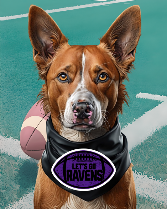 Baltimore Ravens NFL Pet Bandana for Game Day, Football Pet Accessories, Sports Team Fashion, Cute Pet Gift for Dogs and Cats