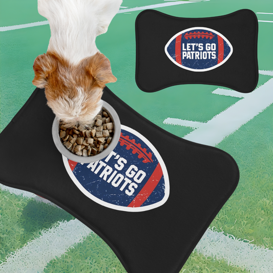 NFL Pet Feeding Mats, Let’s Go Patriots Dog Mat, Home Décor for Pet Lovers