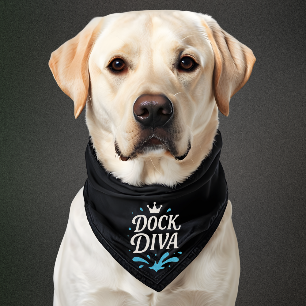 Dock Diva Pet Bandana, Cute Dog Accessories, Pet Gift, Dock Diving Lovers