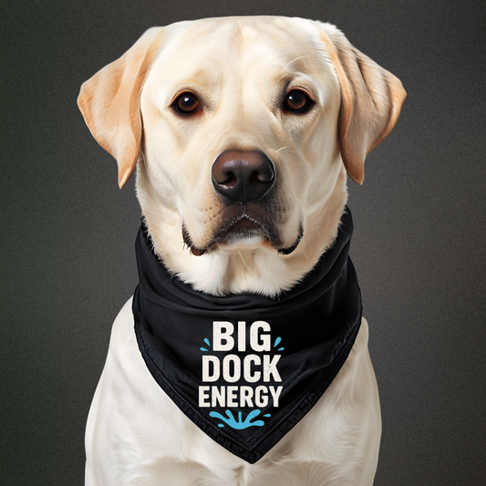 Big Dock Energy Pet Bandana | Stylish Dog Accessory, Perfect for Dock Divers