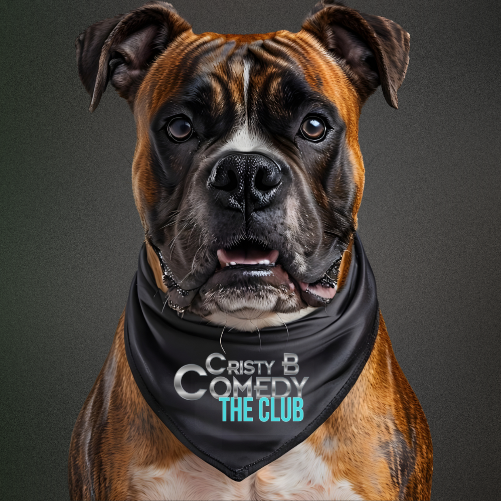 Cristy B Comedy Pet Bandana for Dog Lovers, Comedy Club Pets Accessory, Cute Pet Gift, Dog Fashion